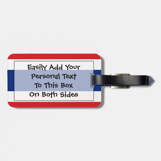Flag Thailand Easy ID Personal Gepäckanhänger (Rückseite horizontal)