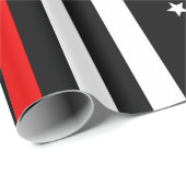 Flag Thin Red Line USA Geschenkpapier (Rolleneckpunkt)