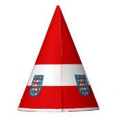 Flag Thüringer Party Hat Partyhütchen (Rückseite)