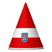Flag Thüringer Party Hat Partyhütchen (Vorderseite)
