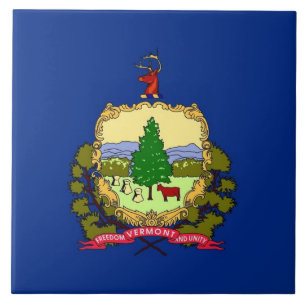 Flag Tile des Vermont-Staates Fliese