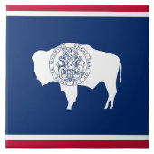 Flag-Tile des Wyoming-Staates Fliese (Vorderseite)