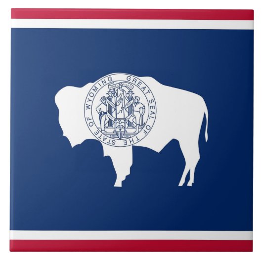 Flag-Tile des Wyoming-Staates Fliese (Vorderseite)