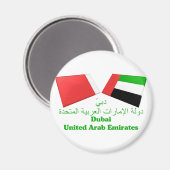 Flag Tiles aus den VAE und Dubai Magnet (Vorderseite/Rückseite)