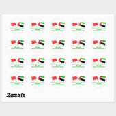 Flag-Tiles der VAE und Sharjah Runder Aufkleber (Blatt)