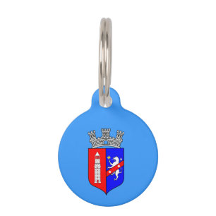 Flag Tirana, Albanien Pet ID Tag Haustiermarke