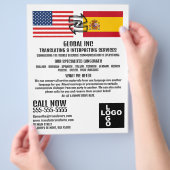 Flag to Flag Design, Translator & Interpreter Flyer (Hand)