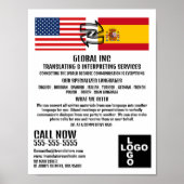 Flag to Flag Design, Translator & Interpreter Poster (Vorne)