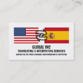 Flag to Flag Design, Translator & Interpreter Visitenkarte (Vorderseite)