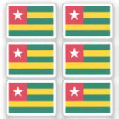 Flag Togo Collection Packung mit 6 Aufkleber (Vorderseite)