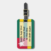 Flag Togo Easy ID Personal Gepäckanhänger (Vorderseite vertikal)