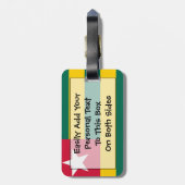 Flag Togo Easy ID Personal Gepäckanhänger (Rückseite vertikal)