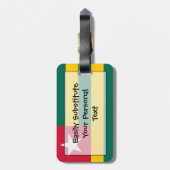 Flag Togo Easy ID Personal Gepäckanhänger (Rückseite vertikal)