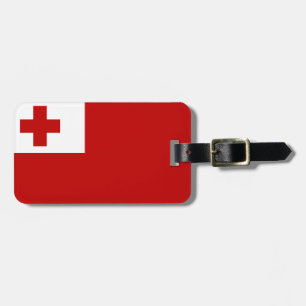 Flag Tonga Gepäckmarke mit Ledergurt Gepäckanhänger