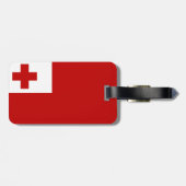 Flag Tonga Gepäckmarke mit Ledergurt Gepäckanhänger (Rückseite horizontal)