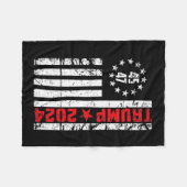 Flag Trump 2024 - 45 47 Trump Betsy Ross Flag Fleecedecke (Vorderseite (Horizontal))