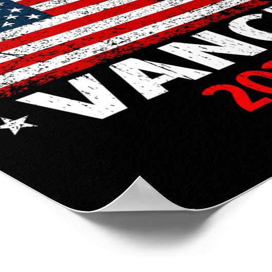 Flag Trump Vance 2024 VP Vizepräsident Poster (Ecke)