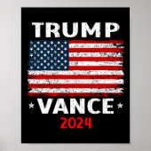 Flag Trump Vance 2024 VP Vizepräsident Poster (Vorne)