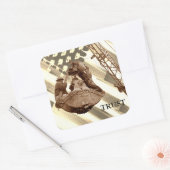 Flag Trust des Kranbetreibers Northwest Crane USA Quadratischer Aufkleber (Umschlag)