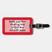 Flag Tunesien Easy ID Personal Gepäckanhänger (Vorderseite horizontal)