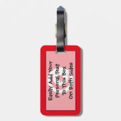 Flag Tunesien Easy ID Personal Gepäckanhänger (Rückseite vertikal)