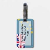 Flag Tuvalu Easy ID Personal Gepäckanhänger (Rückseite vertikal)