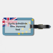 Flag Tuvalu Easy ID Personal Gepäckanhänger (Rückseite horizontal)