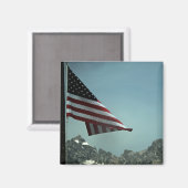 Flag über Teton Magnet (Vorderseite/Rückseite)