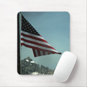 Flag über Teton Mousepad (Mit Mouse)