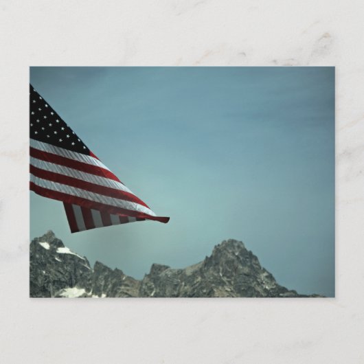 Flag über Teton-Postkarte Postkarte (Vorderseite)