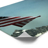Flag über Teton Print Poster (Ecke)