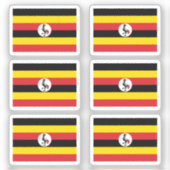 Flag Uganda Collection Pack mit 6 Aufkleber (Vorderseite)