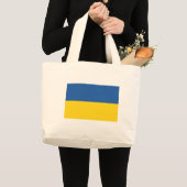Flag Ukraine Button Tote Beutel Jumbo Stoffbeutel (Vorderseite (Produkt))