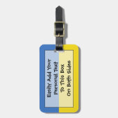 Flag Ukraine Easy ID Personal Gepäckanhänger (Vorderseite vertikal)