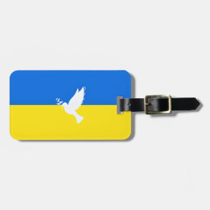 Flag Ukraine Gepäckmarke Support Dove of Peace Gepäckanhänger