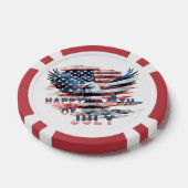 Flag und Adler der Vereinigten Staaten. 4. Juli. I Pokerchips (Einzeln)