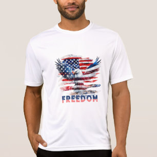 Flag und Adler der Vereinigten Staaten.Freiheit. T-Shirt
