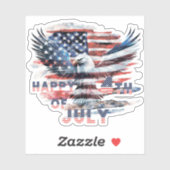 Flag und Adler der Vereinigten Staaten. Unabhängig Aufkleber (Blatt)