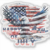 Flag und Adler der Vereinigten Staaten. Unabhängig Aufkleber (Vorderseite)