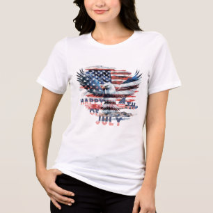 Flag und Adler der Vereinigten Staaten. Unabhängig Tri-Blend Shirt