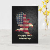 Flag und Adler für 59. Geburtstag Karte (Gelbe Blume)