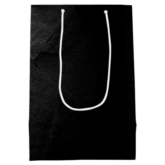 Flag und Adler Trump auf schwarzem Felsen Mittlere Geschenktüte (Rückseite)