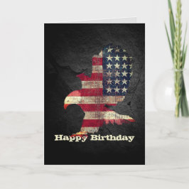Flag und Bald Eagle zum Geburtstag Karte