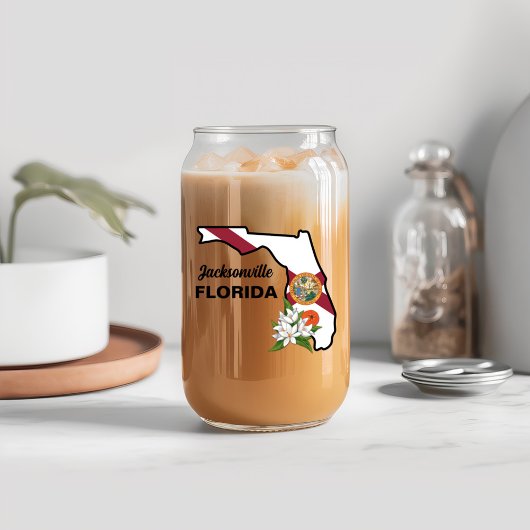 Flag und Blume Orange Blossom für benutzerdefinier Dosenglas