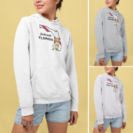 Flag und Blume Orange Blossom für benutzerdefinier Hoodie