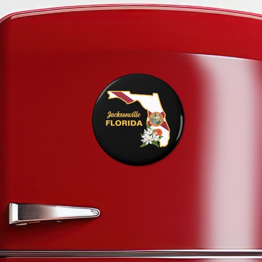 Flag und Blume Orange Blossom für benutzerdefinier Magnet