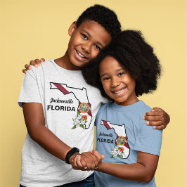 Flag und Blume Orange Blossom für benutzerdefinier T-Shirt