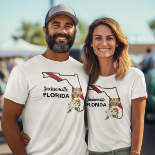 Flag und Blume Orange Blossom für benutzerdefinier T-Shirt