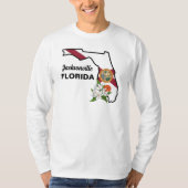 Flag und Blume Orange Blossom für benutzerdefinier T-Shirt (Vorderseite)