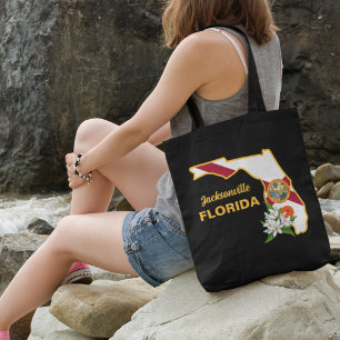 Flag und Blume Orange Blossom für benutzerdefinier Tasche